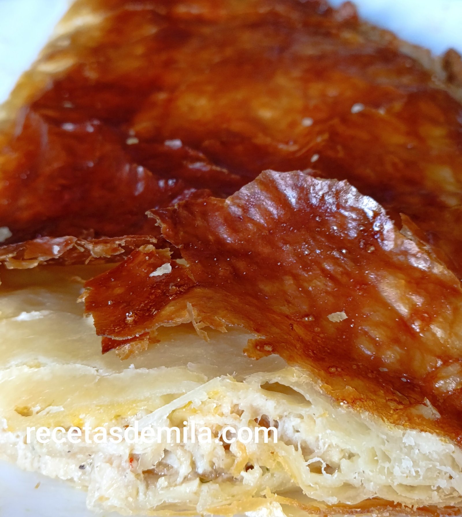 Transforma tus sobras en una Empanada de pollo y champiñón en masa de hojaldre crujiente. Una receta de aprovechamiento fácil y deliciosa